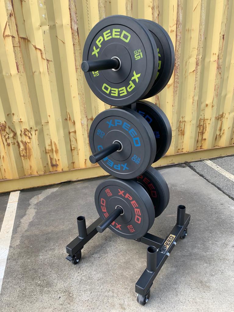 Xpeed Bumper Plate Tree With Wheels