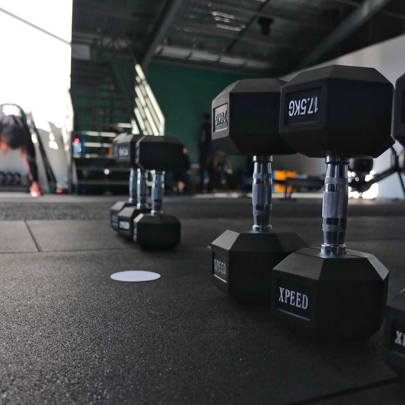 Xpeed Rubber Hex Dumbbells